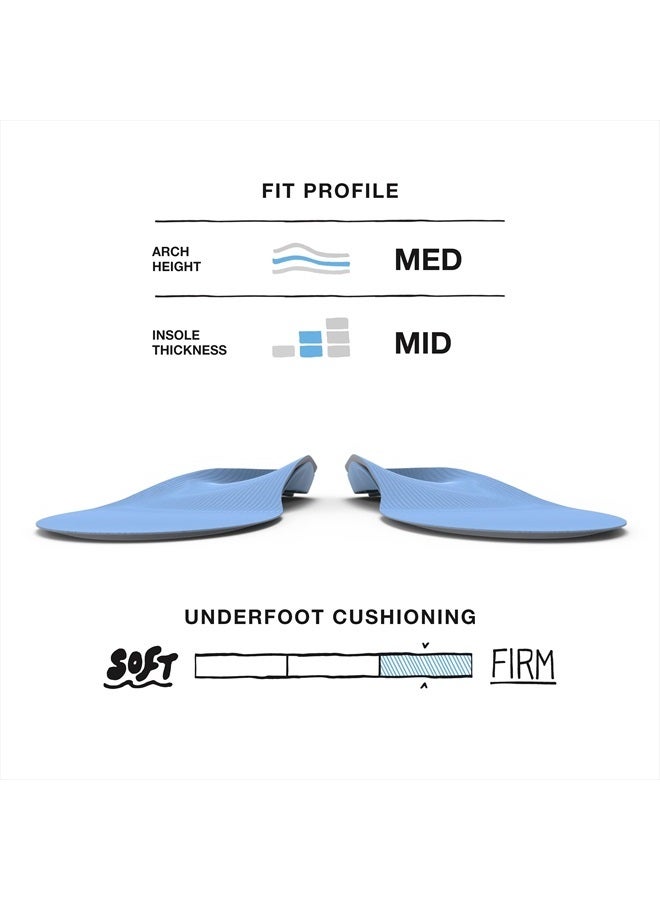SUPERfeet All-Purpose Support Medium Arch Insoles (Blue) - Trim-To-Fit Orthotic Shoe Inserts - Professional Grade - Men 9.5-11 / Women 10.5-12  - Image 3