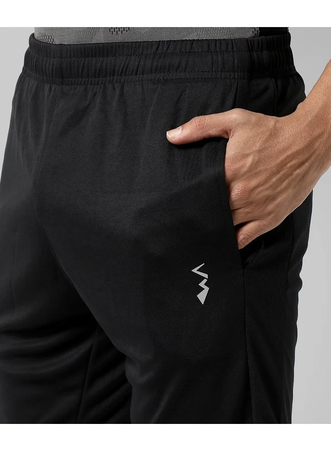 Campus Sutra Men's Solid Black Regular Fit Casual Shorts
