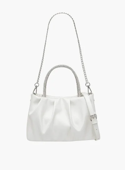 Flora Bella By Shoexpress Women's Logo Detail Tote Bag with Embellished Top Handles
