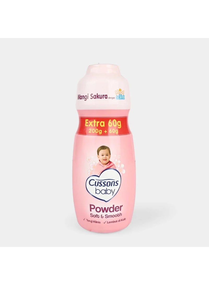 Cussons Baby Powder Soft & Smooth – 260 g (200 g + 60 g Free)