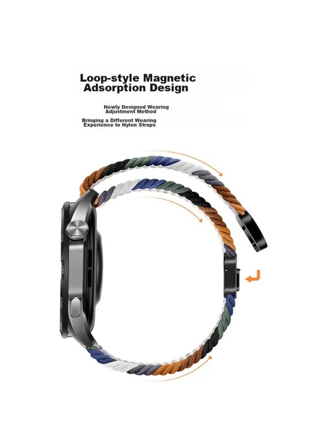 CHENSONG متوافق مع حزام Xiaomi Band 9 Pro/8 Pro، حزام Redmi Watch 4، مشبك مغناطيسي مضفر، استبدال Redmi Watch 5 Esim، أسود وبني - Image 3