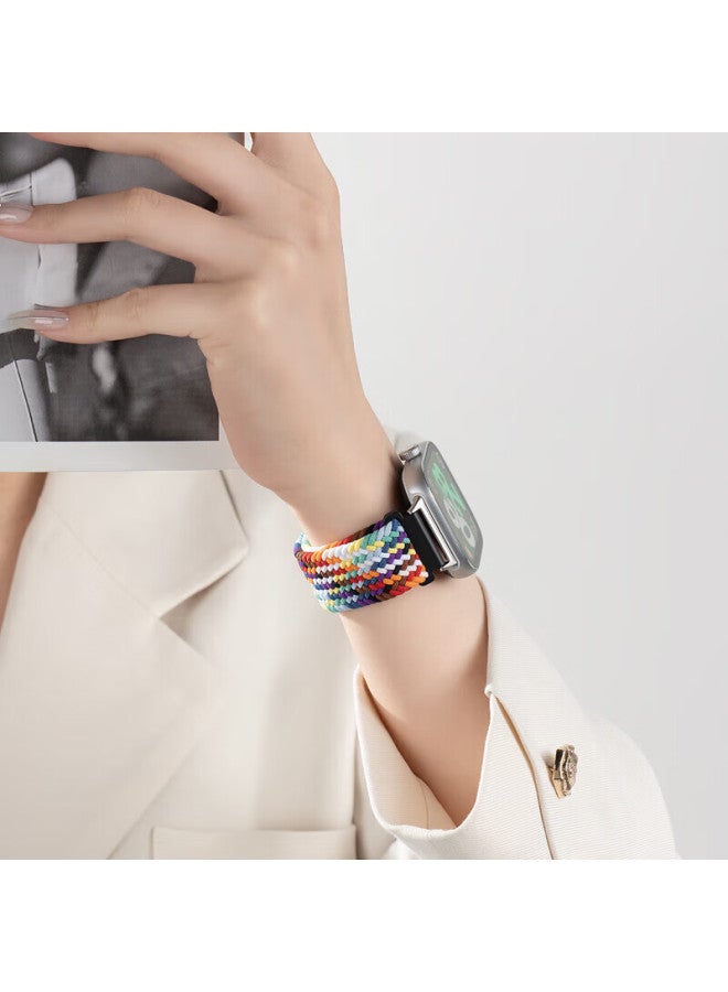 CHENSONG متوافق مع حزام Xiaomi Band 9 Pro/8 Pro، حزام Redmi Watch 4، مشبك مغناطيسي مضفر، استبدال Redmi Watch 5 Esim، أسود وبني - Image 5