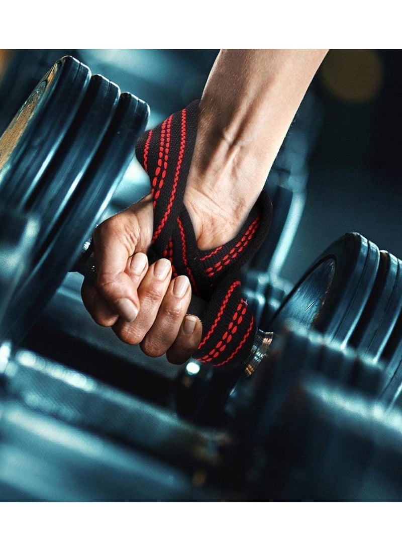 SportQ - ®️Weight Lifting Handles with Wrist Straps, Strong and Durable 8-Shape Lifting Straps for Men and Women Suitable for Weightlifting and Strength Training by Sport Q, 2 Pack, Pull Up Bars - Image 1