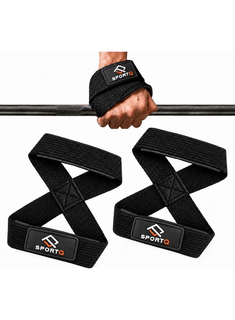 SportQ ®️Weight Lifting Handles with Wrist Straps, Strong and Durable 8-Shape Lifting Straps for Men and Women Suitable for Weightlifting and Strength Training by Sport Q, 2 Pack, Pull Up Bars - Image 1