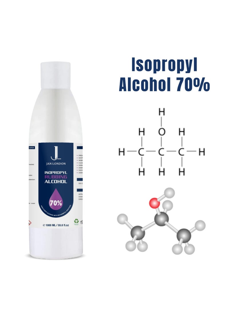 Isopropyl Rubbing Alcohol, IPA 70% – Versatile Antiseptic & Cleaner for Wounds, Surfaces, Electronics – Quick-Drying, Residue-Free, 1000ml - pzsku/ZF10B3800C3F768925976Z/45/_/1739799470/302e7911-257f-4421-8651-cdead8a5eef9