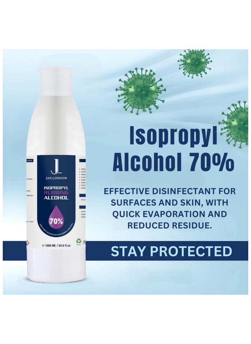 Isopropyl Rubbing Alcohol, IPA 70% – Versatile Antiseptic & Cleaner for Wounds, Surfaces, Electronics – Quick-Drying, Residue-Free, 1000ml - pzsku/ZF10B3800C3F768925976Z/45/_/1739799510/35892a7f-16b5-4997-83f4-f211823c65ac