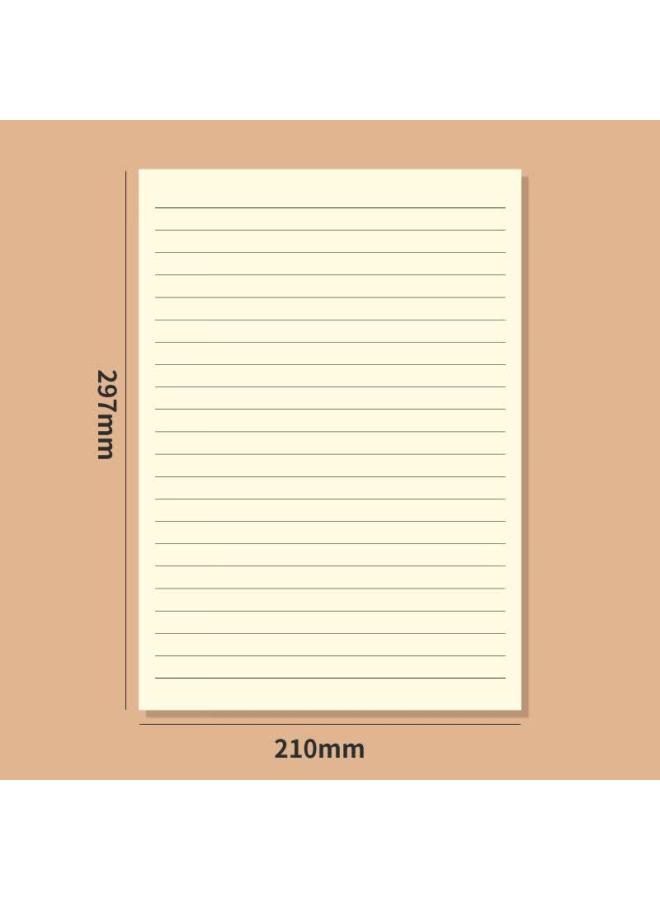 Simaa 5-pack A4 20-sheet Black Single-line Application Letter Paper Party Membership Application Letter Paper College Student Application Notebook Letterhead Mcript Paper