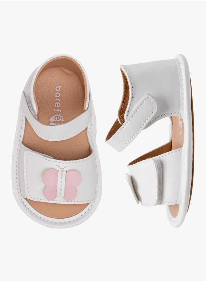 Barefeet Butterfly Accent Booties with Hook and Loop Closure  - Image 1