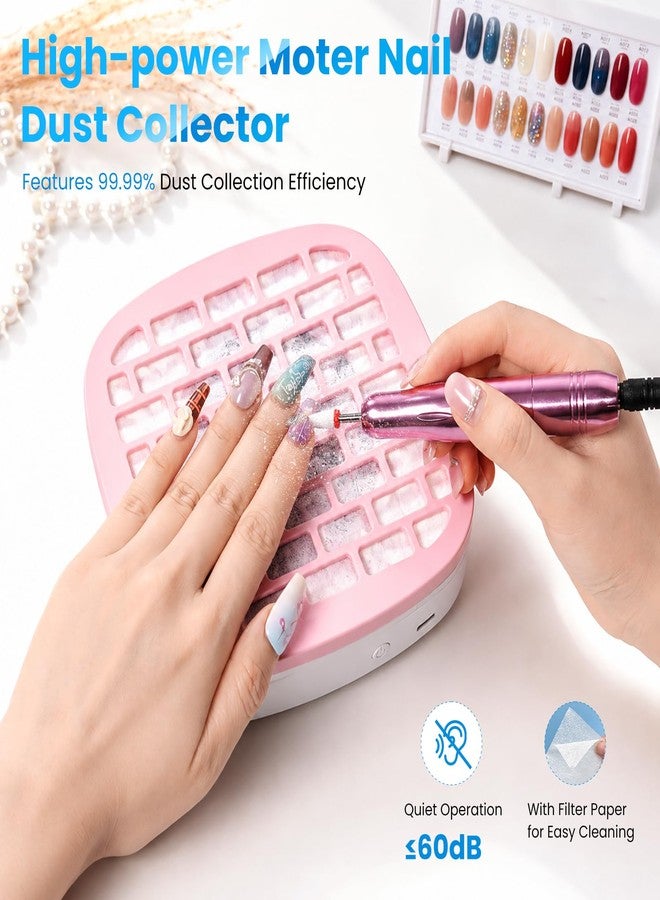 Wilfniee Nail Kit for Beginners with Everything：Complete Acrylic Nail Starter Kit with UV Nail Lamp, Nail Drill, Dust collector, Nail Practice Kit with Practice Finger, Powder in Gift Bag for Home - Image 5