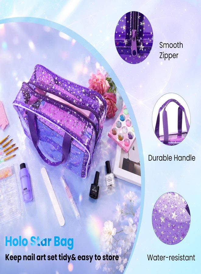 Wilfniee Nail Kit for Beginners with Everything：Complete Acrylic Nail Starter Kit with UV Nail Lamp, Nail Drill, Dust collector, Nail Practice Kit with Practice Finger, Powder in Gift Bag for Home - Image 2