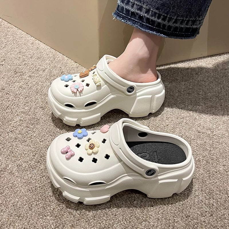 Women's Thick-Soled Platform Clog Sandals - EVA Non-Slip Summer Beach Slippers - Image 3