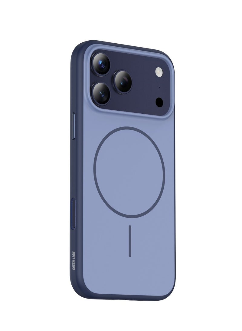GREEN LION iPhone 17 Pro Max MagSafe Case Patric with Premium Matte Finish & Metal Buttons / Camera Protection / Comfortable Grip / Anti-Yellowing Back Cover / Drop Protection / Anti-Fingerprint / Oil Resistant - Blue - Image 1