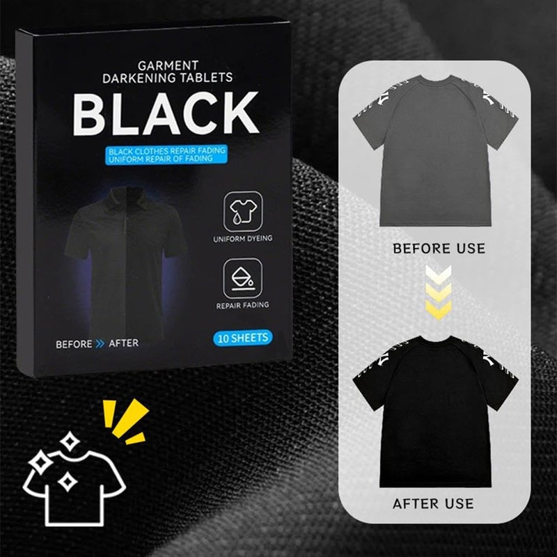 أوراق تغميق الغسيل الأسود 3 قطع منشط لون القماش للملابس السوداء - Image 4