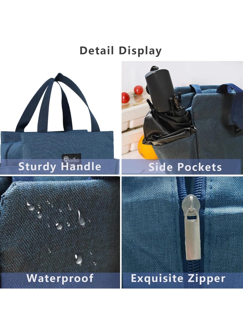 Generic Large Insulated Lunch Bag, Waterproof Reusable Cooler Tote for Men and Women, Perfect for Work and Picnics - Spacious Lunch Carrier  - Image 4