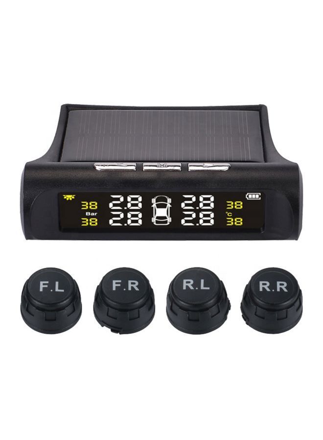 NIBEMINENT Car Tire Pressure Solar Energy Monitoring System With 4 External Sensors  - Image 1