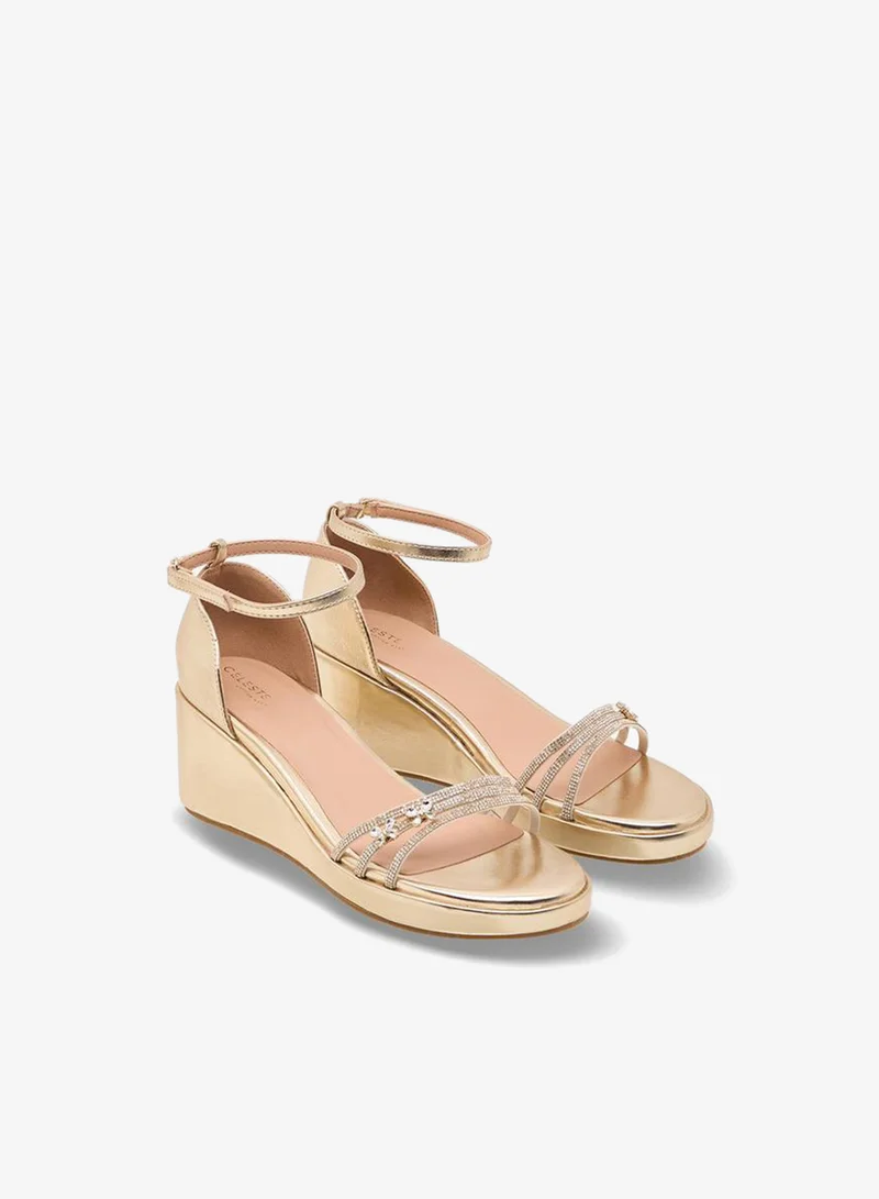 سيليست Girls Embellished Wedge Heel Sandals Ramadan Collections