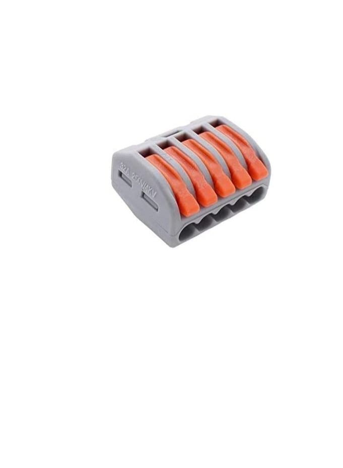 Wago Type Universal Compact Wiring Connector Conductor Terminal Block for Cables 0.08 to 4mm Block Pin Cable connector FJ Series Pack of 10. (5 Pole) - Image 2