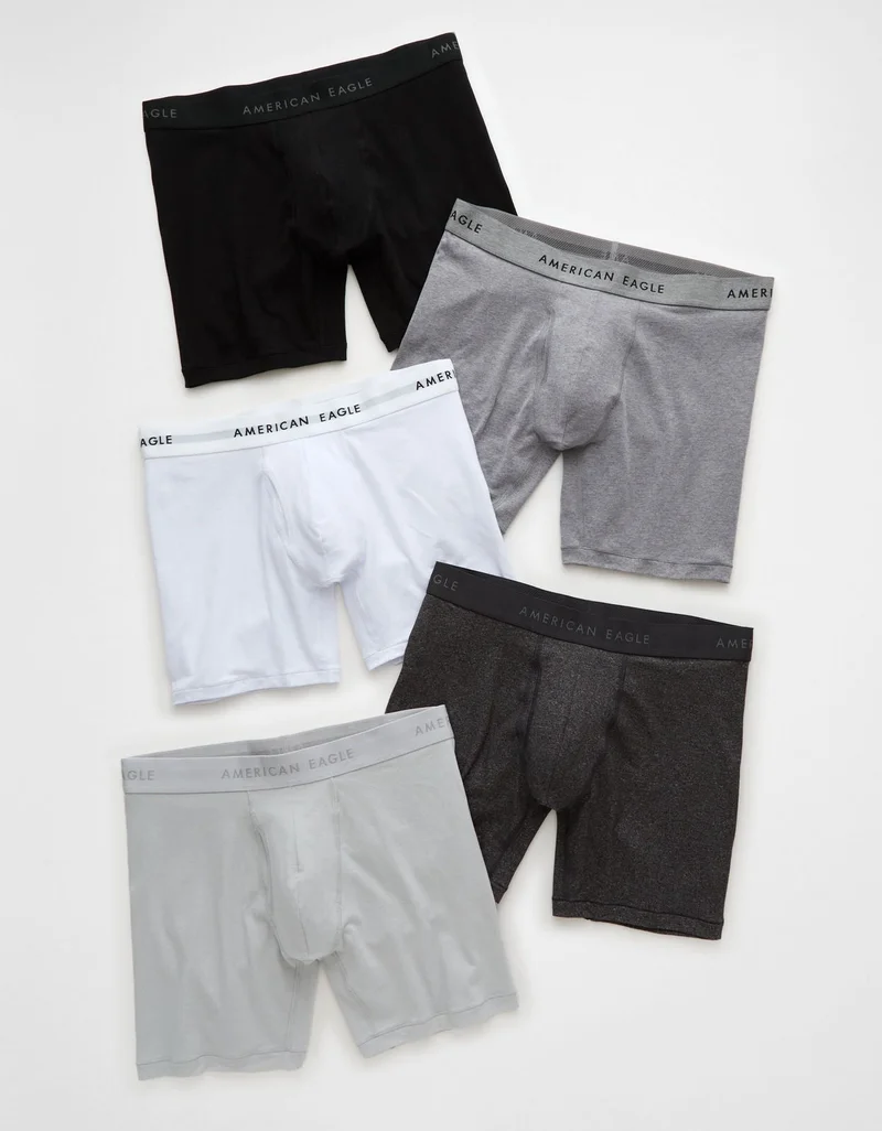 American Eagle AEO Men's 6" Classic Boxer Brief 5-Pack