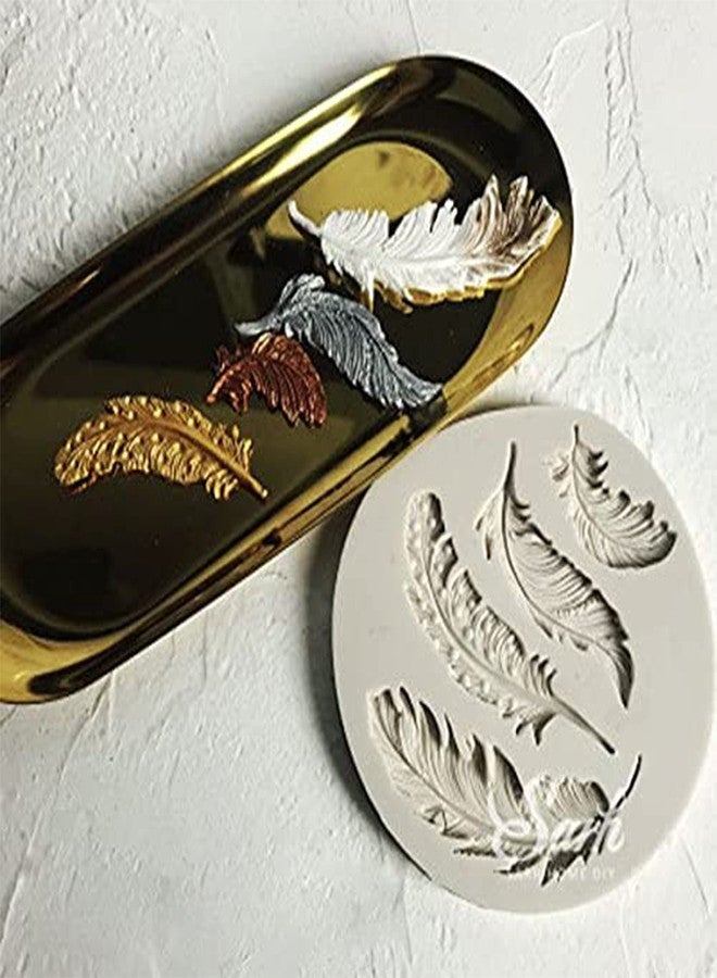 BITSKY INDIA Retro Fashion Feather Silicone Fondant Mould Sugar Paste Cake Cupcake Angel Wings Design Mat Silicone Mould for Cake Decorating Cupcakes Sugarcraft Candies - Image 4