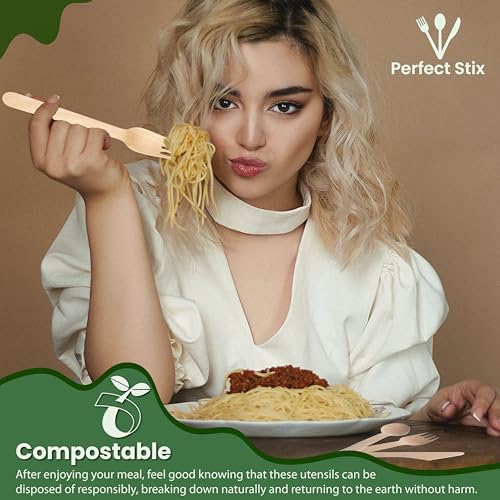 Perfect Stix Wooden Cutlery Kit. Pack of 200 - Image 3