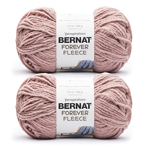 Bernat خيوط برنات فوري فليس - وردي - عبوة من 2 بوزن 280 جرام/9.9 أونصة - بوليستر - 6 سوبر بولكي - 194 ياردة - حياكة/كروشيه - Image 3