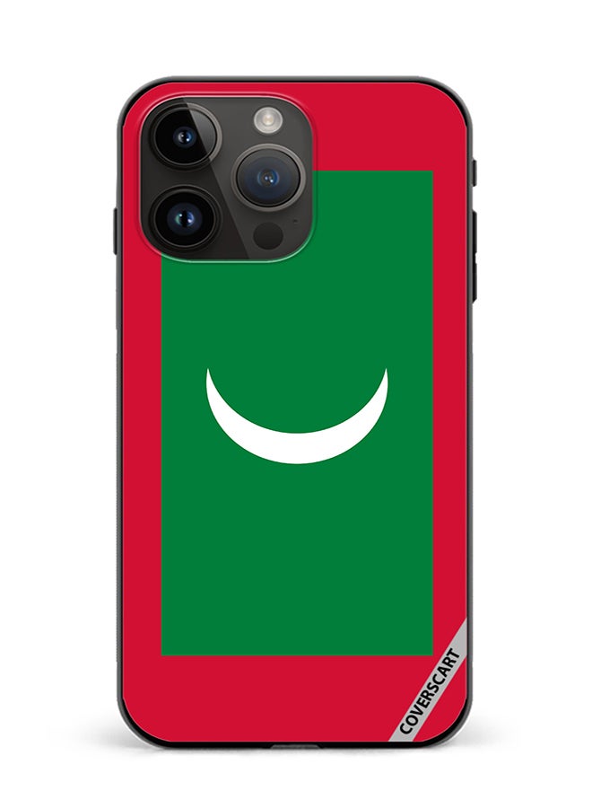COVERSCART Protective Case Cover For Apple iPhone 15 Pro Maldives Flag Design Multicolour - Image 1