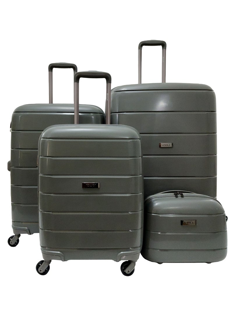 ROWER - Luggage Set – Travelling Hard Shell  Expandable Suitcase With Spinner Wheels & TSA 3 Digit Number Lock-Set of 4 Trolley Bags  (20/24/28/14 Inches) - Image 1