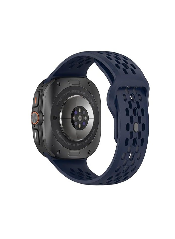 MOCOM Watch7 Ultra 47mm Band, Silicone Watch Band for Samsung Galaxy Watch Ultra 47mm, Soft Breathable Replacement Strap for Galaxy Watch Ultra 47mm Strap Band, Waterproof Wristband Smartwatch Accessories - Image 1