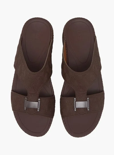 LBL by Shoexpress Men's Buckle Accent Quilted Slip-On Arabic Sandals
