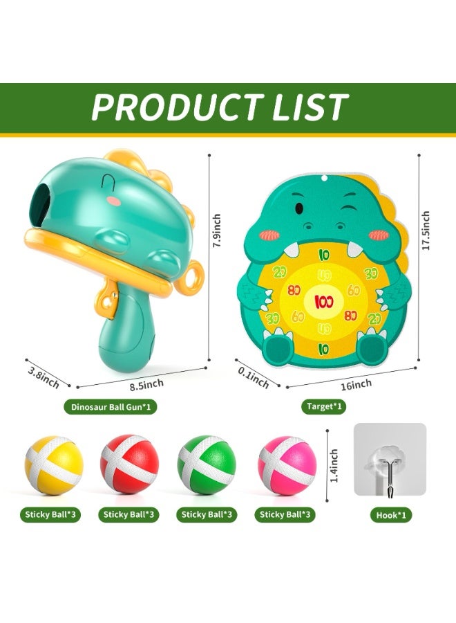 Halamodo لوحة طلقات التنين للأطفال مع 12 كرة لاصقة، لعبة هدف للألعاب النارية، ألعاب تنافسية داخلية وخارجية، مجموعة إطلاق نار مزدوجة الاستخدام داخلية وخارجية، لعبة تعليمية تفاعلية بين الوالدين والطفل لتخفيف الضغط، هدايا عيد الميلاد للأطفال - Image 3
