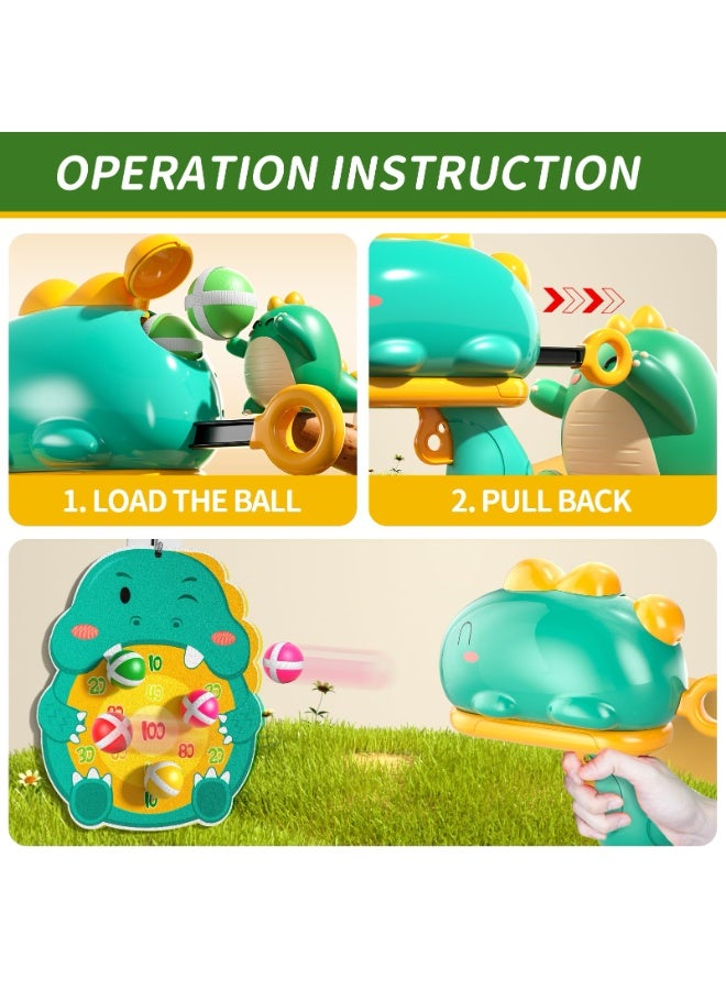 Halamodo لوحة طلقات التنين للأطفال مع 12 كرة لاصقة، لعبة هدف للألعاب النارية، ألعاب تنافسية داخلية وخارجية، مجموعة إطلاق نار مزدوجة الاستخدام داخلية وخارجية، لعبة تعليمية تفاعلية بين الوالدين والطفل لتخفيف الضغط، هدايا عيد الميلاد للأطفال - Image 4