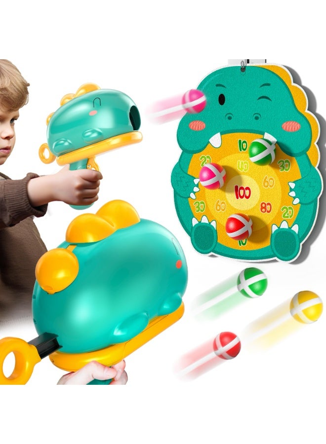 Kids Dinosaur Dart Board with 12 Sticky Balls, Gun Shooting Toy Target Game, Indoor Outdoor Competitive Games, Indoor Outdoor Dual-Use Shooting Set, Parent-Child Interactive Educational Decompression Toy, Birthday Gifts For Children
