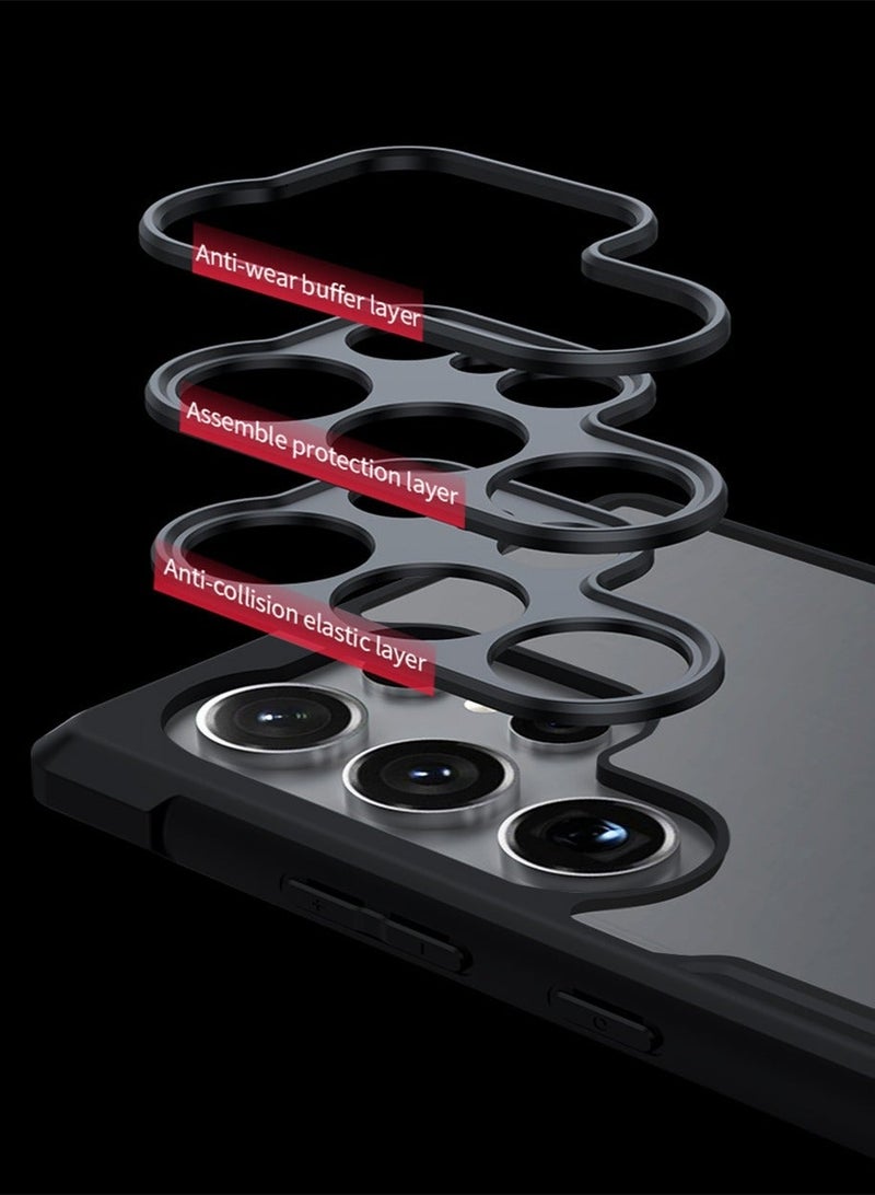 X-level Samsung Galaxy S24 Ultra Case Cover Transparent Support Wireless Charging Shockproof Camera Len Protection Comfortable Touch Feel Hard Back Soft Flexible TPU Bumper Cover Phone Accessories Protector - Image 2