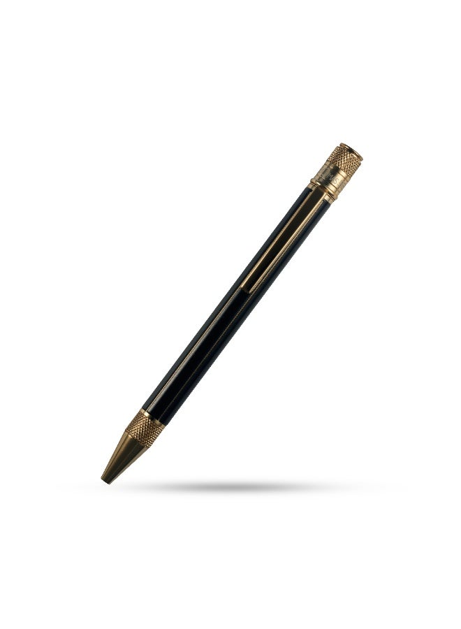 Ancora Omas Chic “Black” Yellow Gold – Luxury Ballpoint Pen | Italian Design | 1950s Inspired Collection - Image 1
