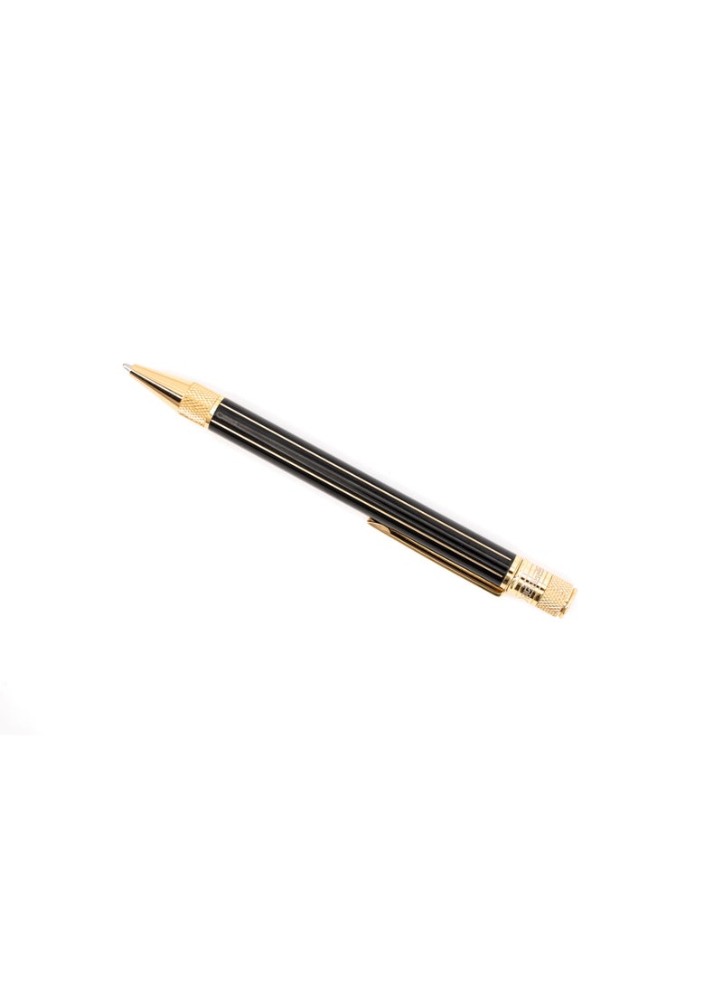Ancora Omas Chic “Black” Yellow Gold – Luxury Ballpoint Pen | Italian Design | 1950s Inspired Collection - Image 3