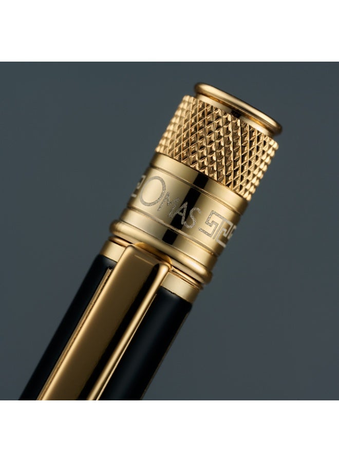 Ancora Omas Chic “Black” Yellow Gold – Luxury Ballpoint Pen | Italian Design | 1950s Inspired Collection - Image 4