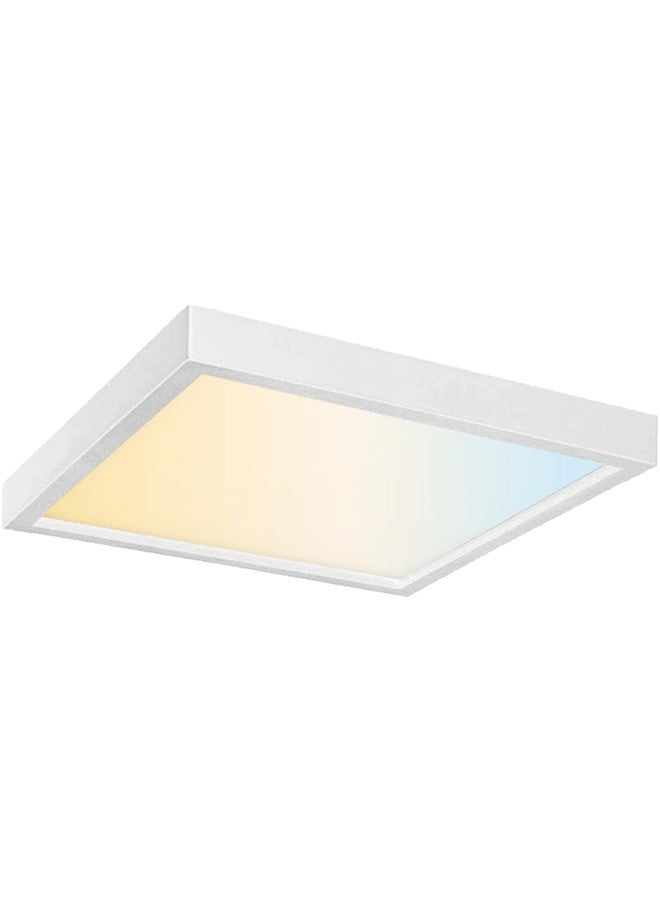 Sunlite LED 9-Inch Square Mini Panel Light Fixture, 18W (100W=), 1200 Lmns, 27/30/35/40/50K Selectable CCT, Dimmable, White, 50,000 Hours, ETL Listed - Image 1