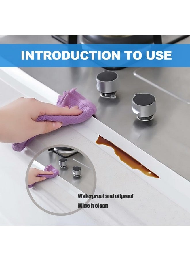 Beauenty Sealing Tape,Caulk Tape,Bathroom Corner Caulking Tape,Self-Adhesive Sealing Tape Used for Kitchen Sink,Toilet, Bathroom Bathtub, Tub Floor Wall Edge Protector Strip,1.5 inch*10.5 feet,White,1 Pack  - Image 2