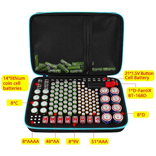PAIYULE Battery Organizer Storage Case Box with Tester Checker, 220+ Batteries Holder Bag fits for AA AAA AAAA 9V C D Lithium 3V LR44 1.5V CR1632 CR2032 Home Garage Container - Image 3
