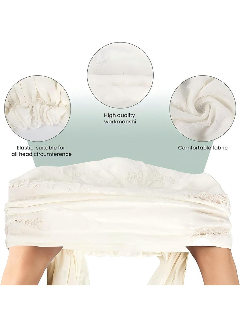 غطاء رأس للنساء محجبات يخضعن للعلاج الكيميائي، غطاء رأس منحني مربوط مسبقًا، وشاح رأس عصري، وشاح رأس من الريش الخفيف، قبعة توربان خفيفة الوزن، وشاح أبيض، ودبابيس حجاب عصرية، وشاح للنساء المسلمات مزين باللؤلؤ الصناعي، مشابك وشاح بدون دبابيس، دبابيس أمان للوشاح، مشابك حجاب بلاستيكية على شكل حرف U، 3 موديلات 6 قطع للنساء المسلمات، ملابس وشاح - أسود - Image 4