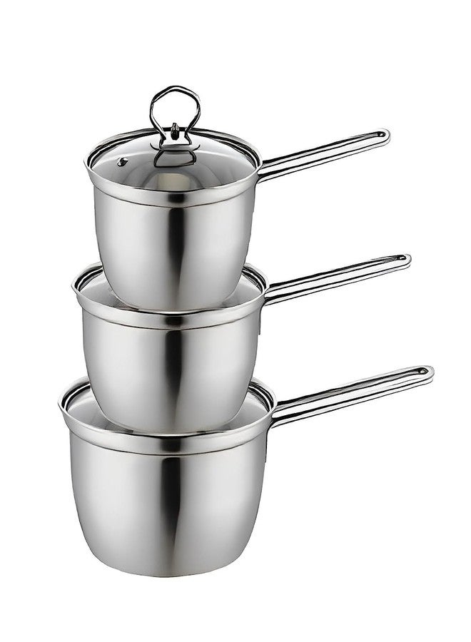 EVERMALL 3 pcs ss Boiling Pot with lid - Image 1