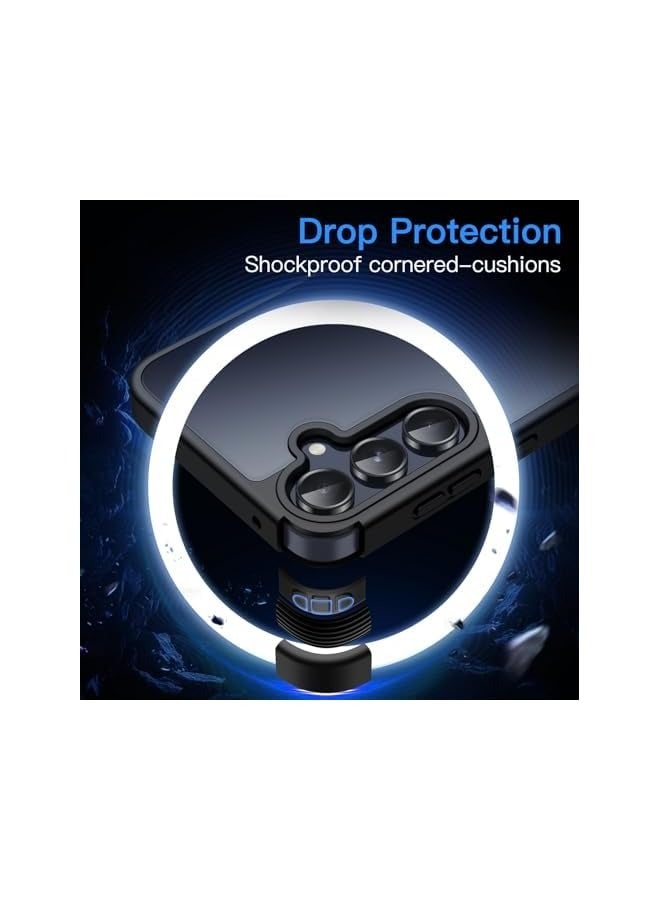 جي تيك حافظة غير لامعة لهاتف سامسونج جالاكسي A55 5G، غطاء هاتف نحيف واقٍ خلفي شفاف، مضاد لبصمات الأصابع (أسود) - Image 4