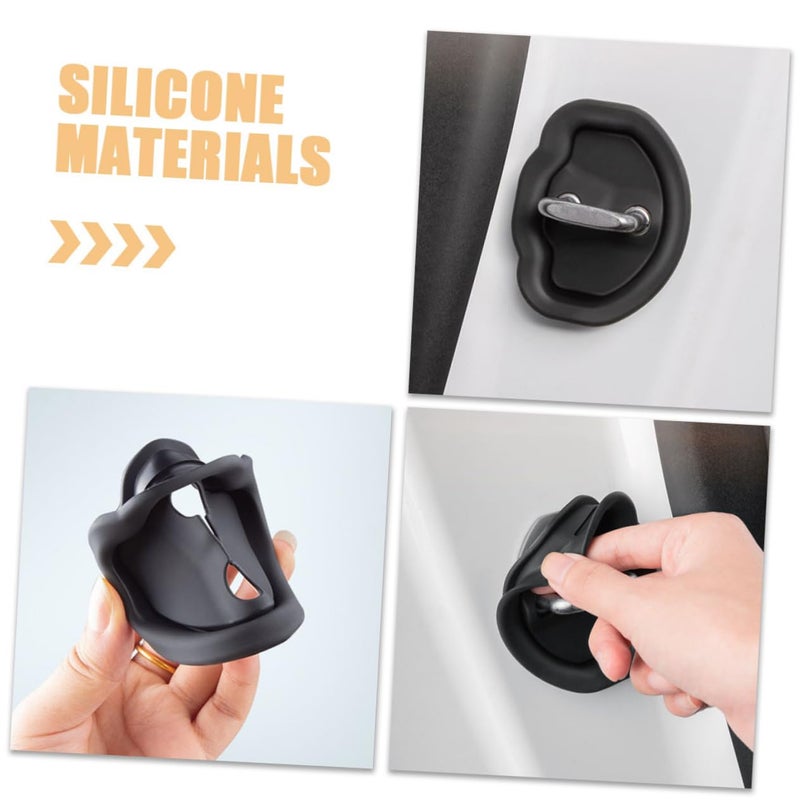 Silicone Door Lock Cover Protector Shock Absorbing Latch Guard Pad Easy Install Prevents Scratches - Image 4