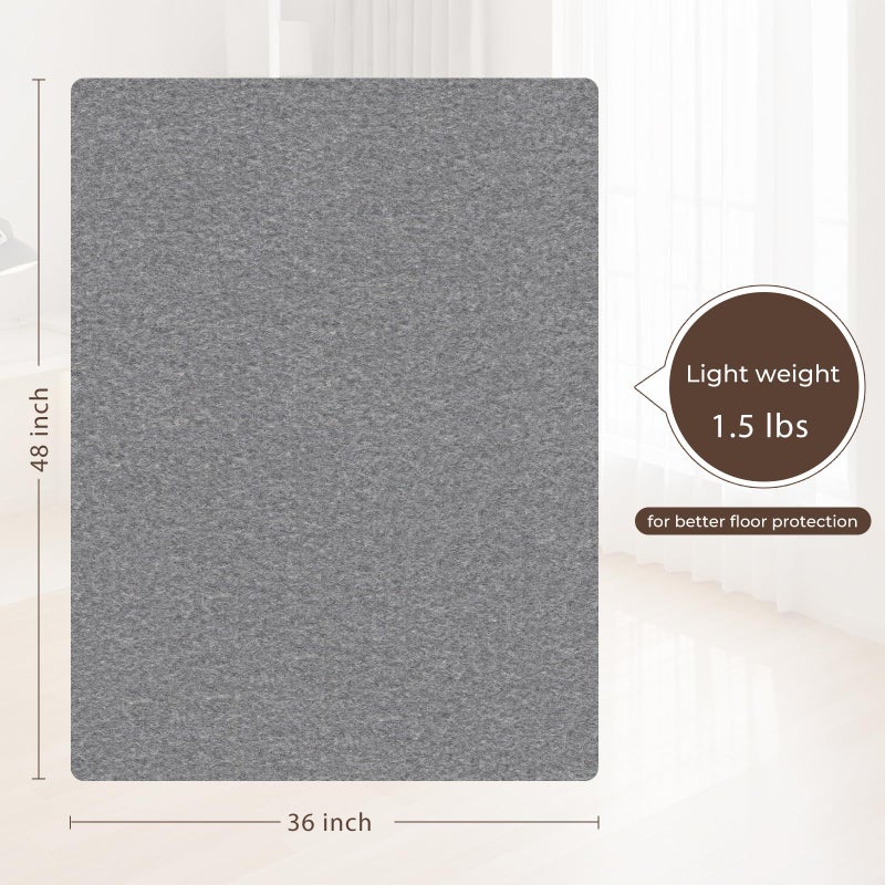 Higoom Office Chair Mat,Hard Floor Chair Mat Suitable for Hardwood and Tile Floors,Large Non-Slip Floor Protection Mat,Does Not Pill,Grey(36"x48") - Image 5