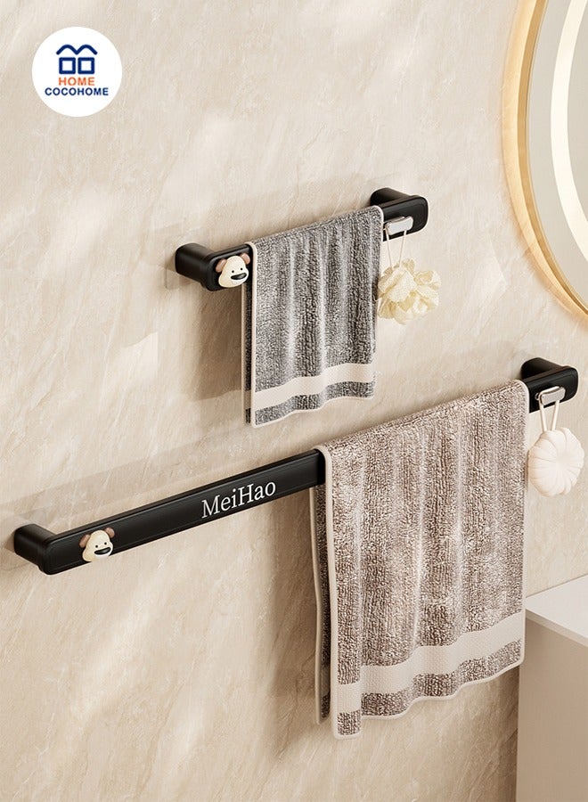cocohome Bathroom towel bar, punch-free, space-saving shoe rack, short + long 2-piece set  - Image 1