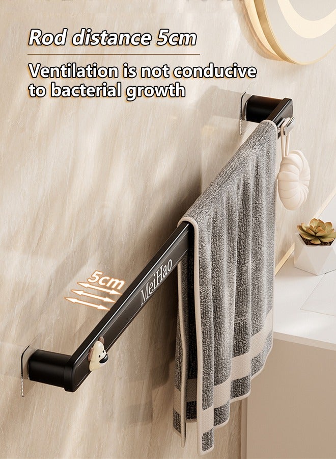 cocohome Bathroom towel bar, punch-free, space-saving shoe rack, short + long 2-piece set  - Image 2