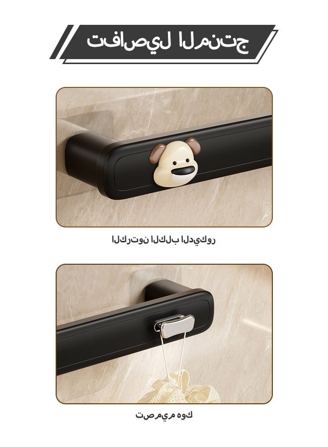 كوخ المنزل شريط منشفة الحمام ، لكمة خالية ، رف الأحذية الموفرة للمساحة ، قصيرة + طويلة 2 قطعة مجموعة - Image 4