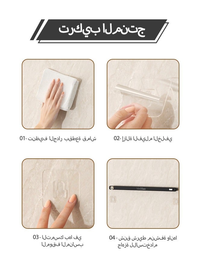 كوخ المنزل شريط منشفة الحمام ، لكمة خالية ، رف الأحذية الموفرة للمساحة ، قصيرة + طويلة 2 قطعة مجموعة - Image 5