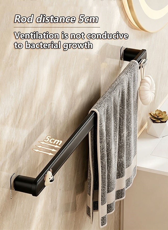 cocohome Bathroom towel bar, punch-free, space-saving shoe rack, short + long 2-piece set - Image 3