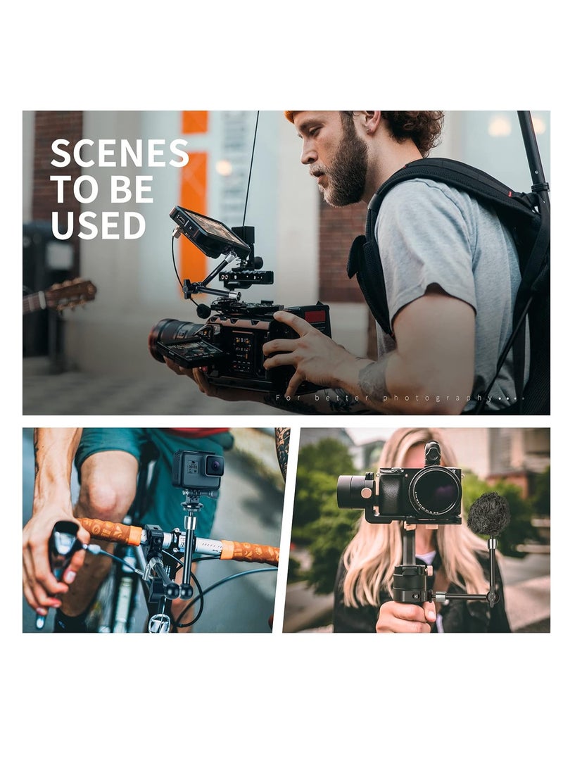 Neewer ST20 Articulating Magic Arm with Super Clamp – 11" Adjustable Friction Arm for Camera Monitors, LED Lights, and Microphones black - Image 4